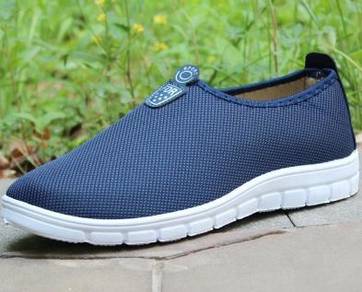 SA0266 Simple Blue Slip On Loafer Casual Shoes