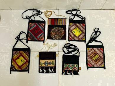 Cotton Embroidered Sling Bags