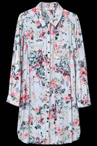 M&S Indigo Collection Floral Shirt Dress | UK 16 /