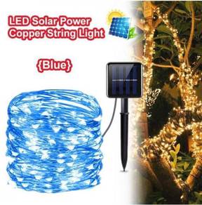 BLUE SOLAR LiGHT 200 LED 20M LAMPU 8 MODE LAMP