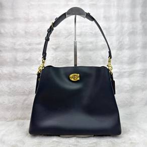 Coach Black Willow pebbled leather bucket shoulder