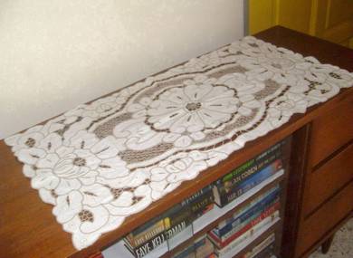 Embroidered Cotton Table Runner