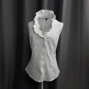 Brooks Brothers White Sleeveless Blouse