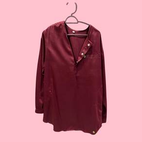 Kurta Maroon Teluk Belanga Unbranded (Used)