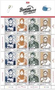 Mint Stamp Sheet Frontliners Malaysia 2021