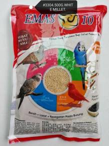 Emas10 White Millet Sekoi Putih Bird Feed 500gram