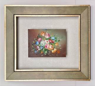 Framed Oil Painting - Vibrant Bloomscape 6