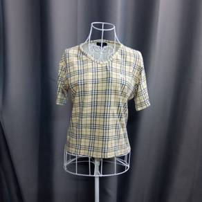 Burberry Nova Checked V-Neck Top