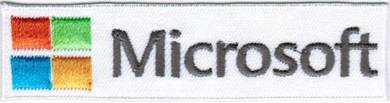 Microsoft WHITE Badge Iron On Embroidered Patch