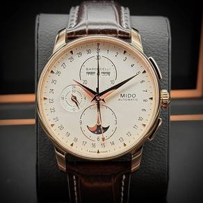 EBrand New MIDO BARONCELLI MOONPHASE “TRIPLE DATE”