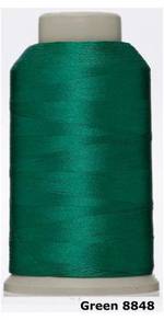 Green 8848 Embroidery Machine Thread Benang Sulam