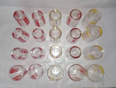 antique glass set 1970s 20pc