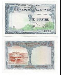 French Indochina 1 Piastre (1954) - Pick P94  au+