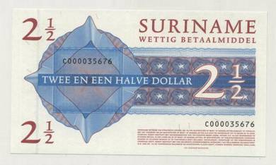 Suriname 2 1/2 Dollar 2004