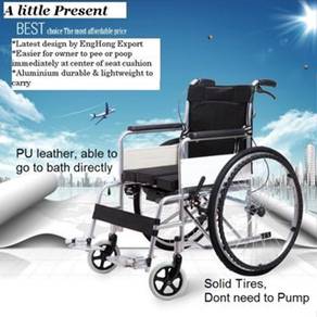 Lightweight Wheelchair with Toilet Bowl