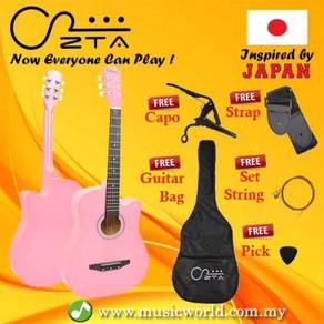 Zta 38 inch pink acoustic guitar