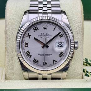 Rolex Datejust 36 Silver Roman Jubilee 116234