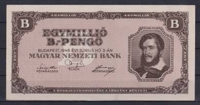 Hungary 1 Million B-pengo 1946 - Pick 134  unc