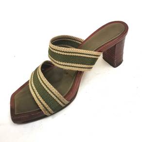Hugo Boss Canvas Strap Slide Sandals