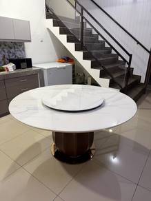 solid marble round dining table - 1500mm