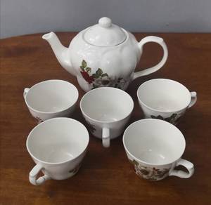 vintage oriental ceramics teapot cup