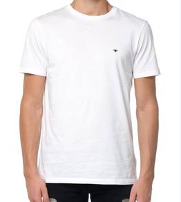 Dior Men T-Shirt with Bee Embroidery White Cotton