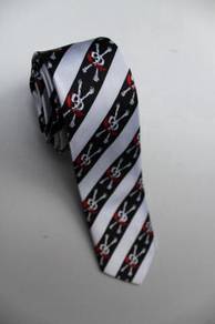 SLIM Pirates of the Caribbean Skull SMALL Neck Tie