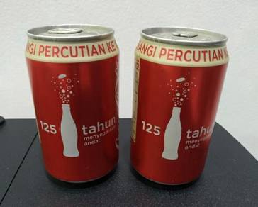 2011 Malaysia Coca Cola empty cans - 125 tahun