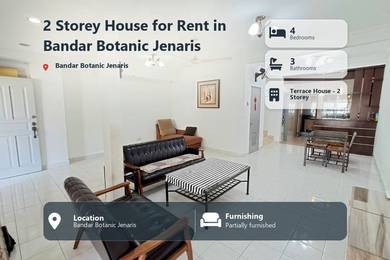 2-storey Terraced House For Rent in Bandar Botanic,SGR