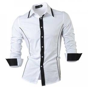 H0588 BLACK OFFICE KEMEJA HITAM LONG SLEEVE SHiRT