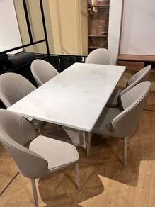 Meja makan marble, 6 seater