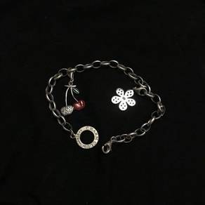 Charm Club Silver Chain Bracelet