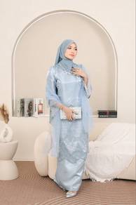 Baju raya qiszar size s diamond blue