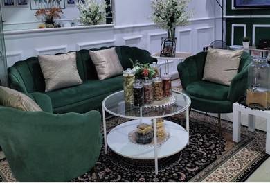 sofa green 3+1+1
