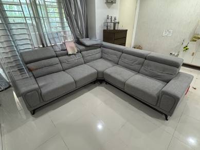 Grey L-Shaped Sectional Sofa