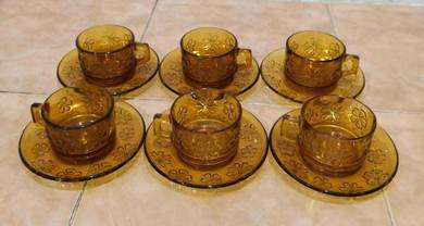 Antique retro vereco floral tea set 6
