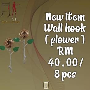 8 Pcs Wall Flower Hook ( Rose )