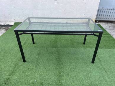 YE73AM Meja Makan Kaca 5' IKEA Dining Table