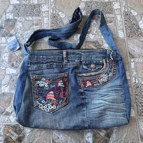 denim bag crafted