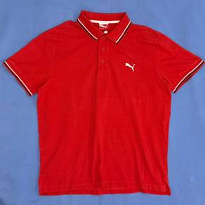 Pre-loved Original Puma Polo Shirt M Size Red