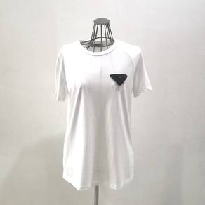 Prada Embellished Logo Jersey T-Shirt