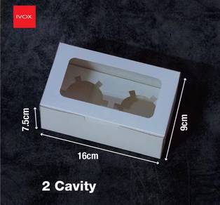 Cupcake Box 2 Hole & Sandwich Box small