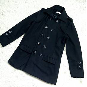 MazHomme Black Trench Coat