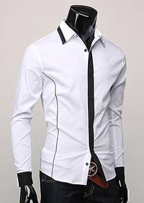 G0538 KEMEJA HITAM BLACK FORMAL CASUAL SHiRT MURAH