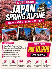 10D8N JAPAN SPRING ALPINE With FLIGHT 