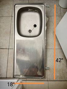 single bowl single drainer Kitchen Sink with Stand