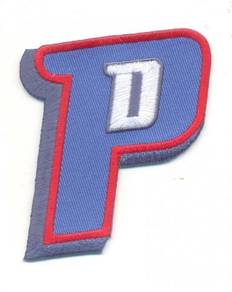 NBA Detroit Pistons P Alphabet Basketball Patch
