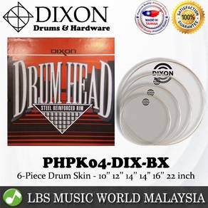 Dixon PHPK04-DIX-BX 6 Piece Drum Set Drumhead