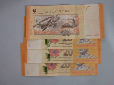 Malaysia RM20 prefix CJ sign MBI