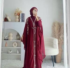 Kaftan Clara (Maroon)